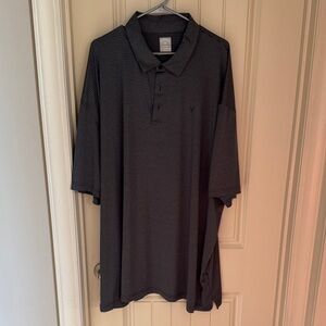 Callaway Black & Dark Gray Striped Polo